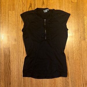 Athleta Sleeveless Tee with Mandarin Collar